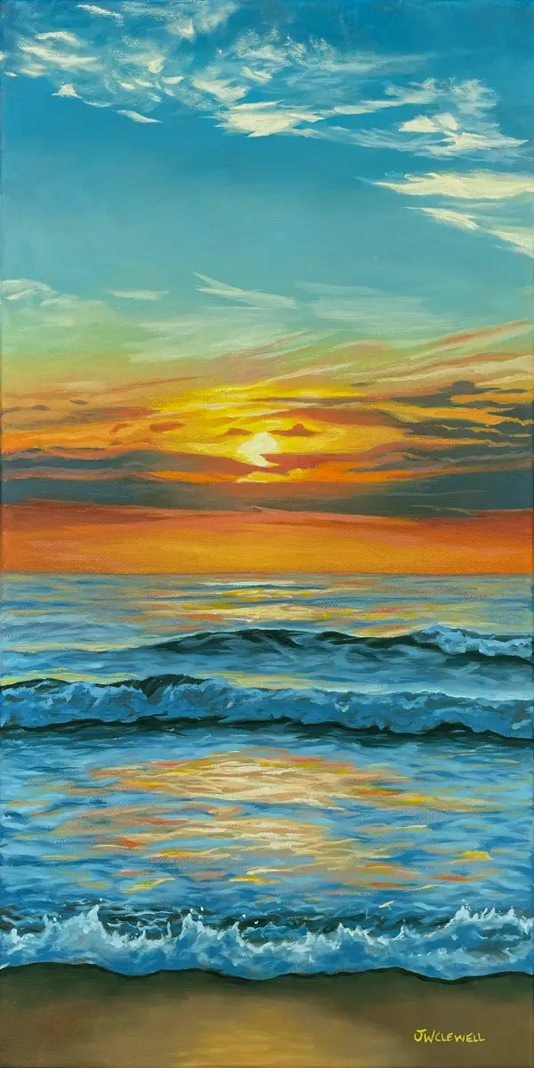 Sunrise at the OBX Oil Painting
