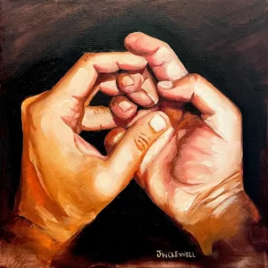 Anxious Hands Oil Painting