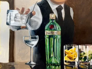 Tanqueray Gin & Tonic Oil Painting