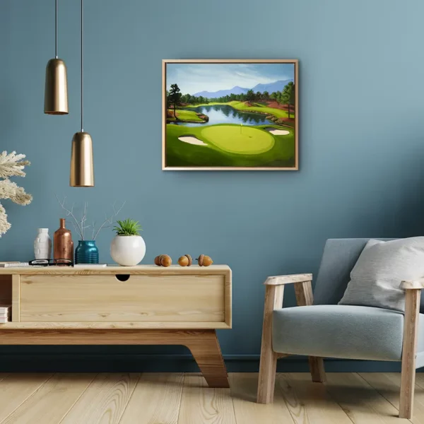 Golf Course Painting in Room